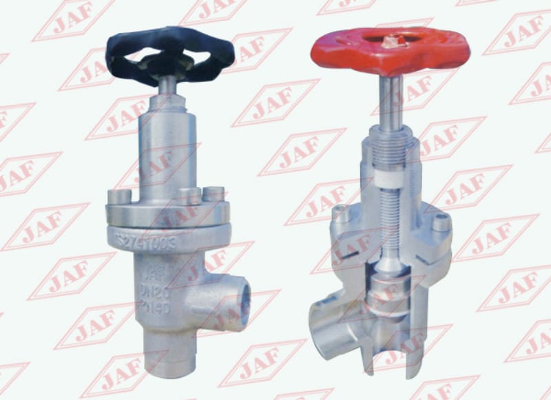 對(duì)焊直角截止閥J64F（B）-25(40）、對(duì)焊直角節(jié)流閥L61F(B)-25(40）